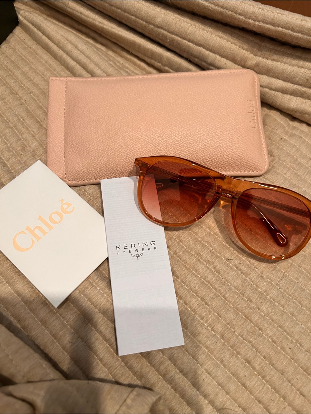 Chloe Women's Pink Sunglasses with Matching Case